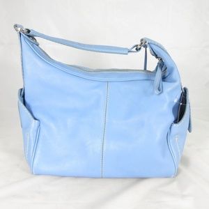 TOD'S Tods Sky Blue Leather Purse